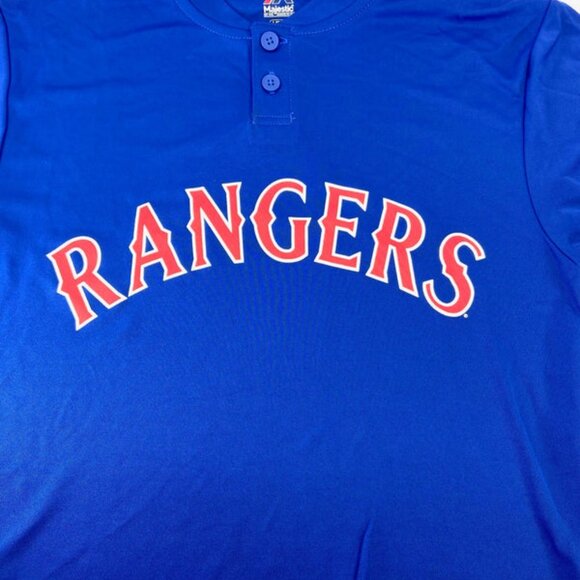 Texas Rangers 2014 MLB Youth Lg. Cool Base Blue NOS T-Shirt - Picture 1 of 6